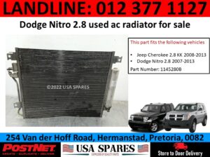 Dodge Nitro 2.8 used aircon radiator for sale