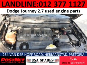 Dodge Journey 2.7 SXT petrol used engine spares parts for sale