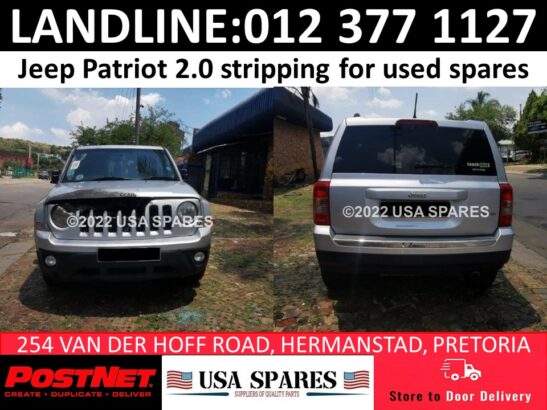 Jeep Patriot petrol stripping for used spares for sale