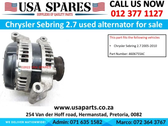 Chrysler Sebring 2.7 used alternator for sale