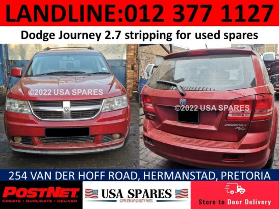 Dodge Journey 2.7 SXT/RT stripping for used spares for sale