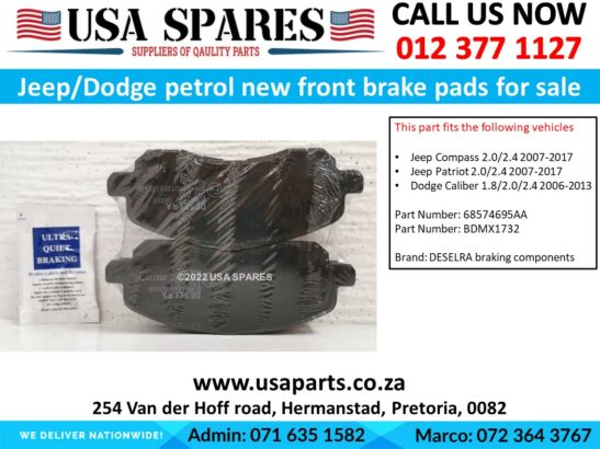 Jeep Compass new brake pads front and rear for sale