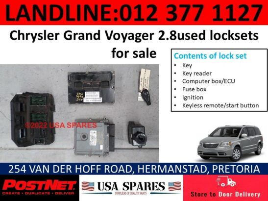 Chrysler Grand Voyager 2.8 used lockset parts for sale