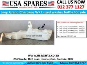 Jeep Grand Cherokee WK2 used washer bottle for sale
