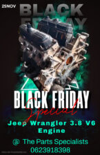 Jeep Wrangler 3.8 V6 engine and spares for sale