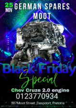 Chevrolet Cruze 2.0 used engine and spare parts for sale-black friday special