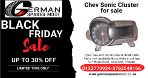 Chev Sonic used cluster an spares for sale-black friday special