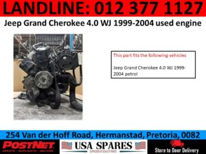 jeep grand Cherokee 4.0 WJ petrol used engine for sale