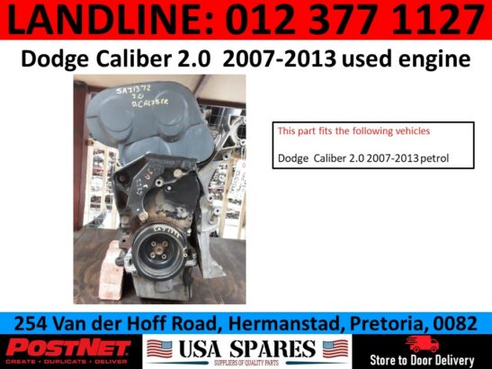 Dodge Caliber 2.0 petrol used engine for sale