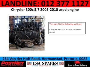 Chrysler 300c 5.7 Hemi petrol used engine for sale