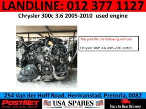 Chrysler 300c 3.6 petrol used engine for sale