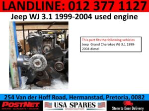 Jeep Grand Cherokee 3.1 WJ used engine for sale