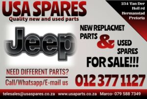 NEW AND USED JEEP PARTS. USA SPARES Contact us now for the best deals. Landline: 0