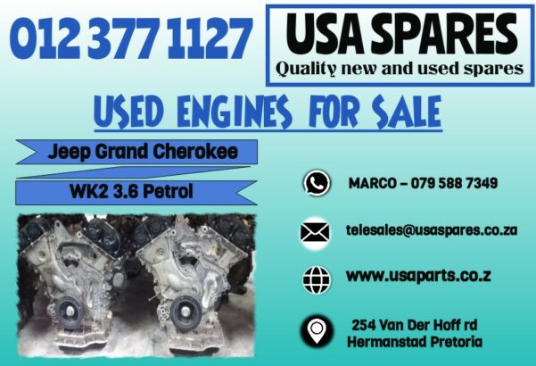 Jeep Grand Cherokee WK2 3.6 Petrol Engine for sale.