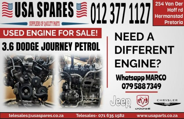 3.6 DODGE JOURNEY USED ENGINE FOR SALE.